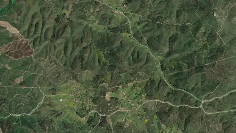Satellite view of Belver reservoir, Portalegre, Alentejo, Portugal