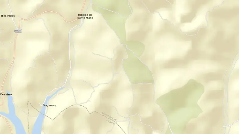 Road map of Bravura reservoir, Faro, Algarve, Portugal