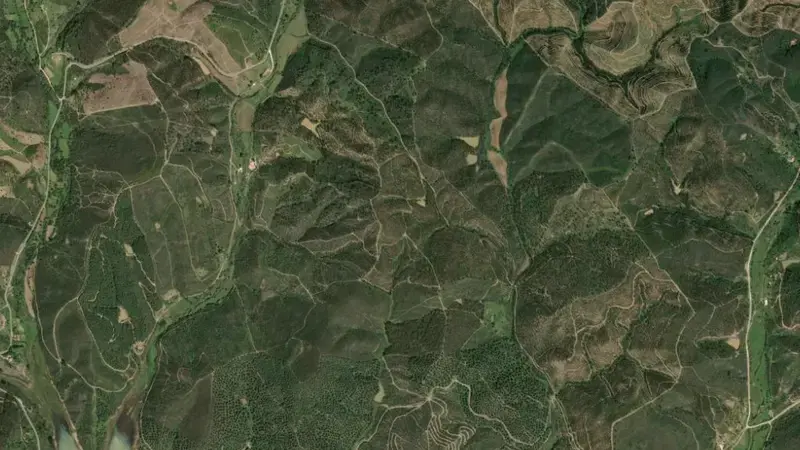 Satellite view of Bravura reservoir, Faro, Algarve, Portugal