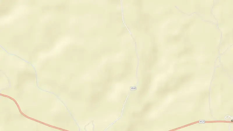 Road map of Campilhas reservoir, Setúbal, Alentejo, Portugal