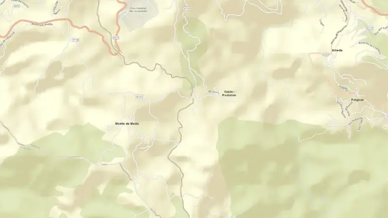 Road map of Crestuma-Lever reservoir, Porto, Norte, Portugal