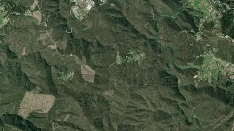 Satellite view of Crestuma-Lever reservoir, Porto, Norte, Portugal