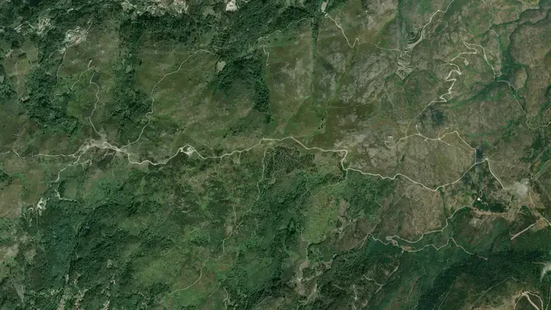 Satellite view of Ermal reservoir, Braga, Norte, Portugal