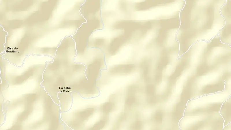 Road map of Funcho reservoir, Faro, Algarve, Portugal
