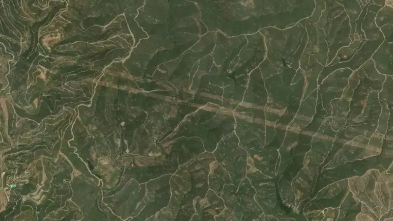 Satellite view of Funcho reservoir, Faro, Algarve, Portugal