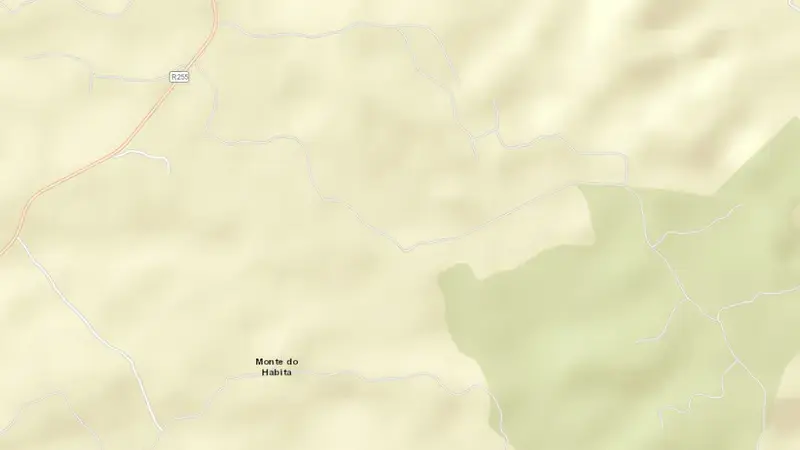 Road map of Lucefécit reservoir, Évora, Alentejo, Portugal