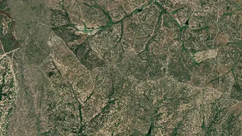 Satellite view of Maranhão reservoir, Portalegre, Alentejo, Portugal