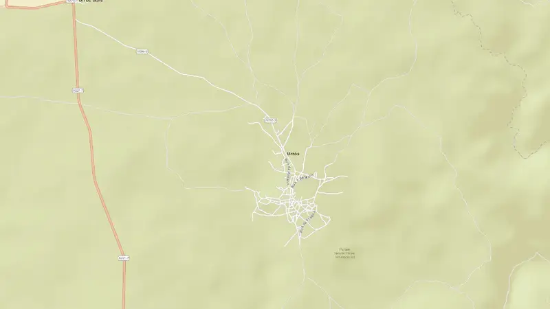 Road map of Picote reservoir, Bragança, Norte, Portugal