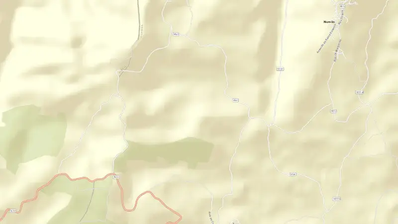 Road map of Valeira reservoir, Vila Real, Norte, Portugal