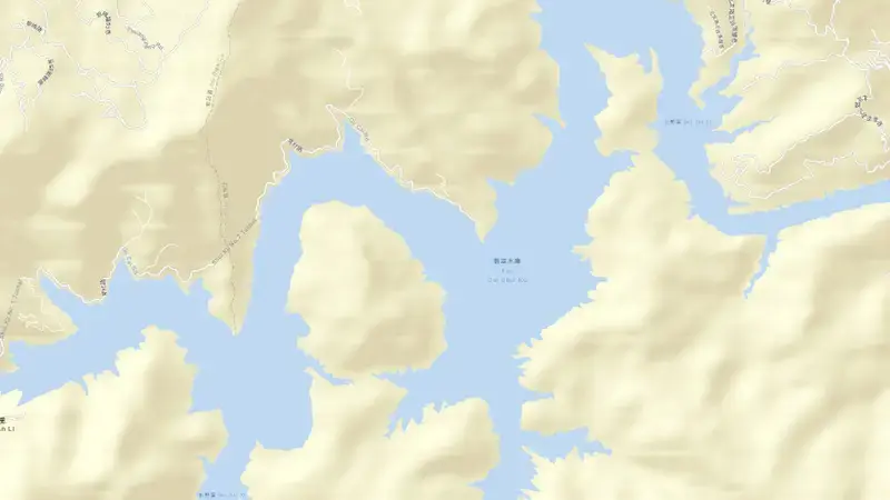 Road map of Feitsui Reservoir reservoir, North, Taiwan