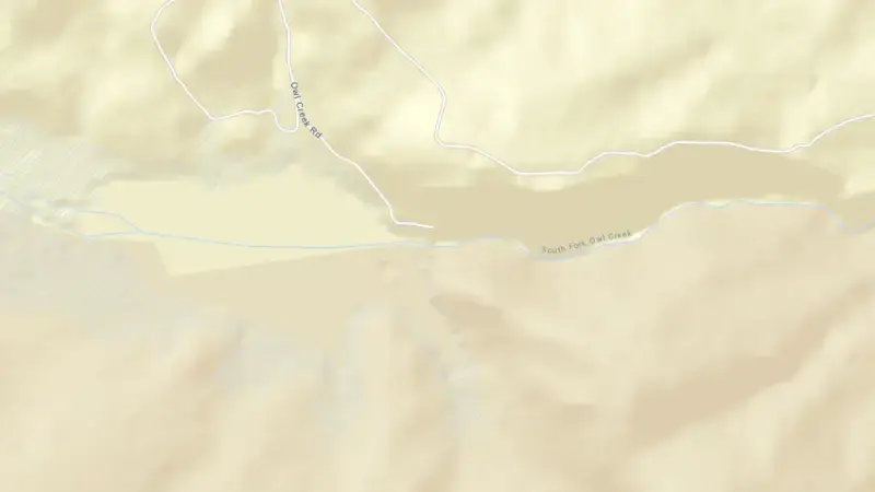 Road map of Anchor Reservoir reservoir, Wyoming, United States