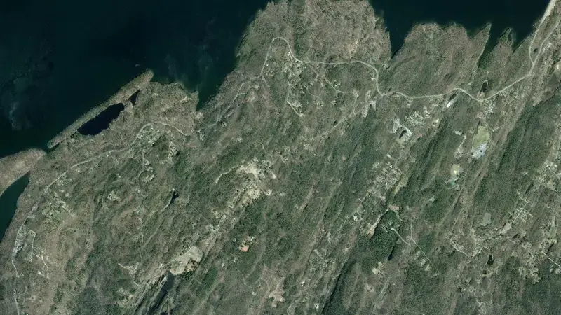 Satellite view of Ashokan Reservoir reservoir, New York, United States