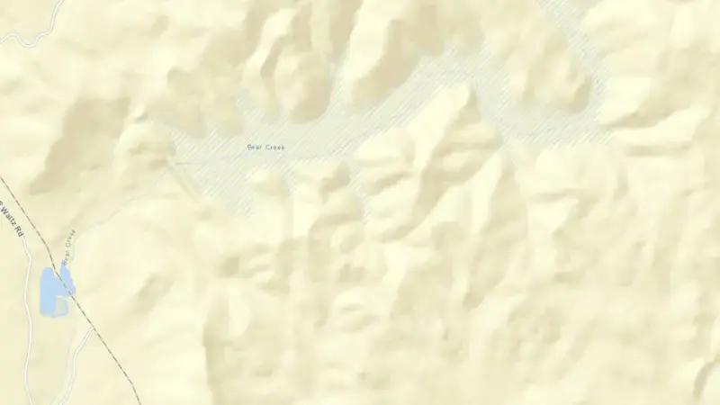 Road map of Bear Reservoir reservoir, California, United States