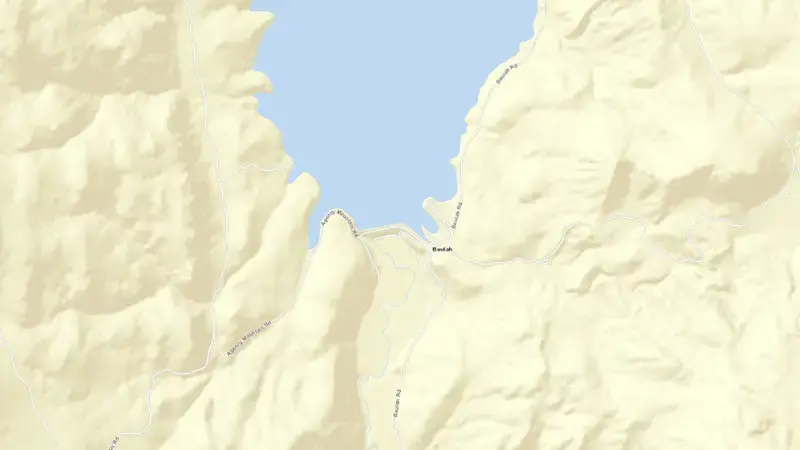 Road map of Beulah Reservoir and Agency Valley Dam reservoir, Oregon, United States
