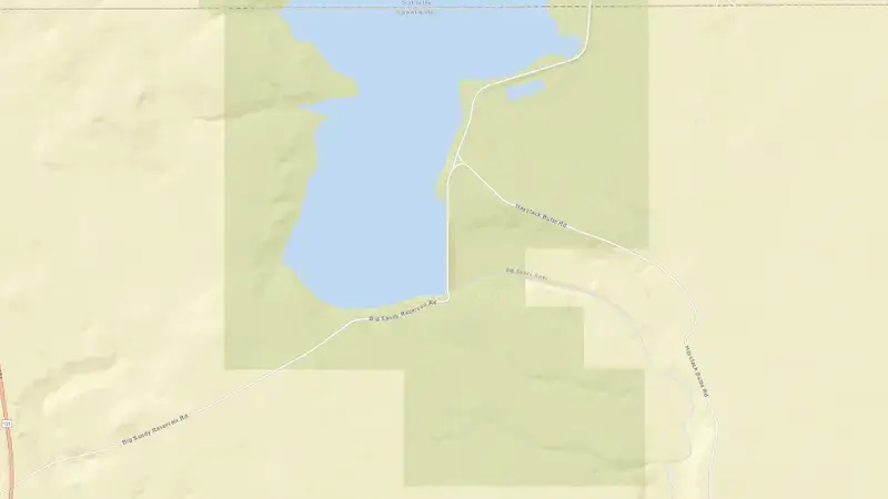 Road map of BIG SANDY RESERVOIR NEAR FARSON, WY reservoir, Wyoming, United States