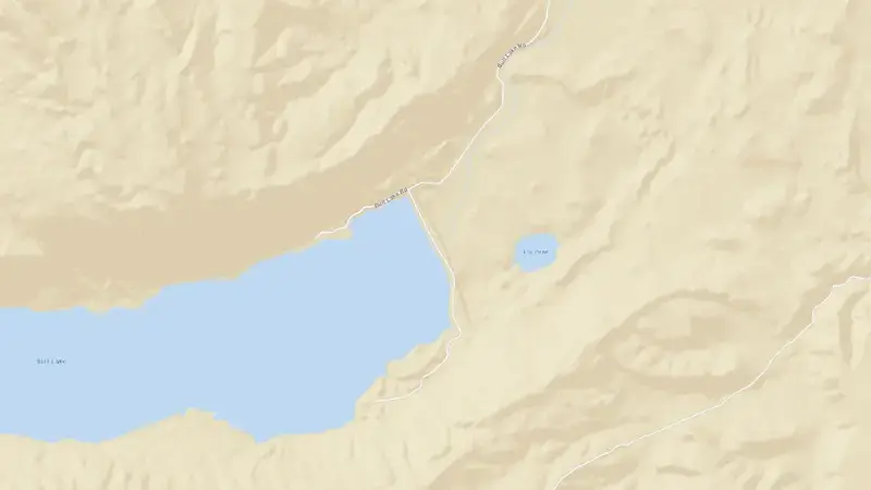 Road map of Bull Lake Dam, Bull Lake Cr, WY reservoir, Wyoming, United States