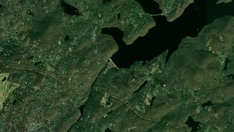 Satellite view of Croton System reservoir, New York, United States