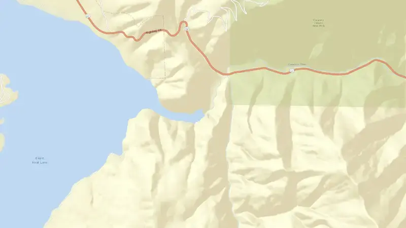 Road map of Eagle Nest Lake reservoir, New Mexico, United States