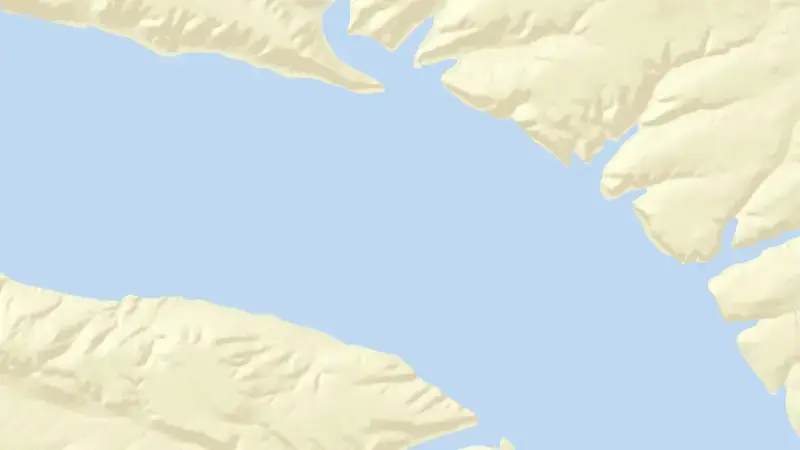 Road map of Fontenelle Reservoir Dam and Powerplant reservoir, Wyoming, United States