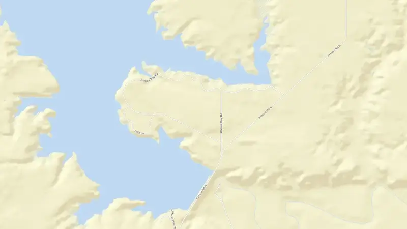 Road map of Fresno Reservoir and Dam reservoir, Montana, United States