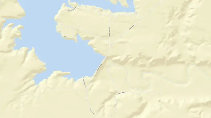 Road map of Fresno Reservoir reservoir, Montana, United States