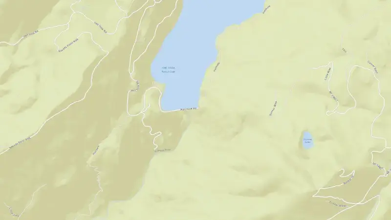 Road map of Hell Hole Reservoir reservoir, California, United States