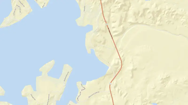 Road map of Lake Kemp reservoir, Texas, United States