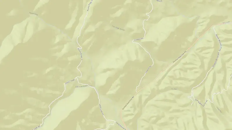 Road map of Lake Moomaw and Gathright Dam reservoir, Virginia, United States