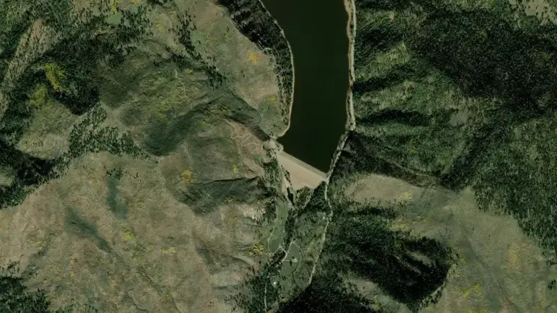 Satellite view of LEMON RESERVOIR NEAR DURANGO CO reservoir, Colorado, United States