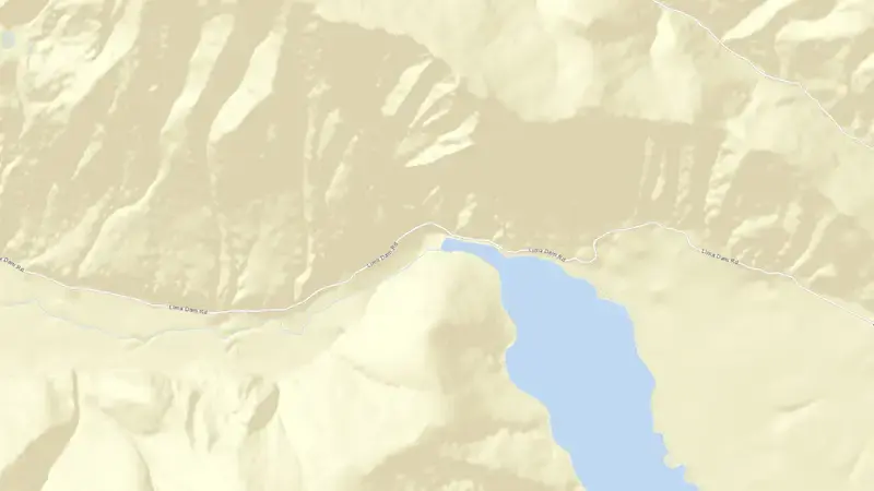 Road map of Lima Dam & Reservoir reservoir, Montana, United States