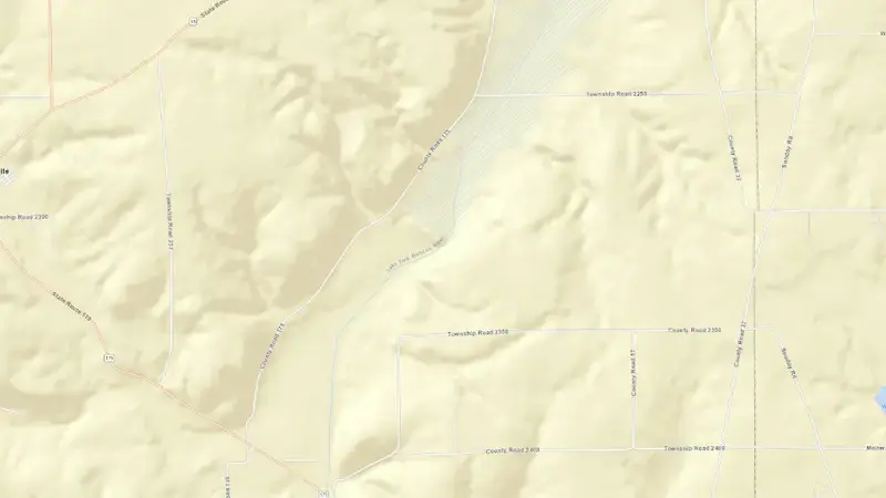 Road map of Mohicanville Dam reservoir, Ohio, United States