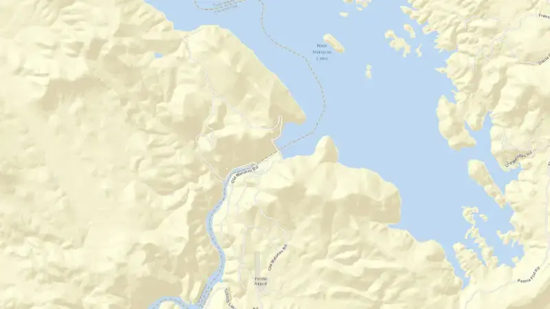 Road map of NEW MELONES RESERVOIR reservoir, California, United States