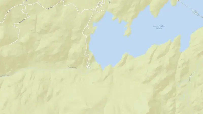 Road map of NEW SPICER MEADOW reservoir, California, United States