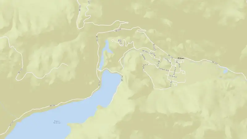 Road map of Picketwire Ditch reservoir, Colorado, United States