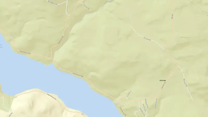 Road map of Rondout Reservoir reservoir, New York, United States