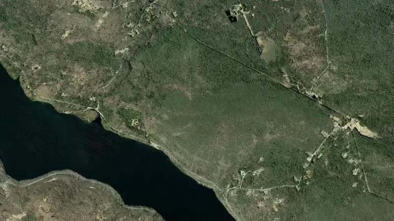 Satellite view of Rondout Reservoir reservoir, New York, United States
