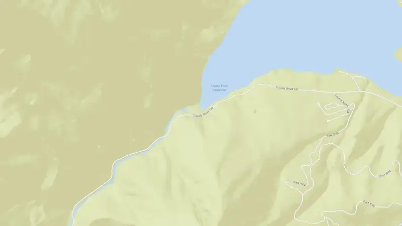 Road map of TAYLOR PARK RESERVOIR AT TAYLOR PARK, CO. reservoir, Colorado, United States