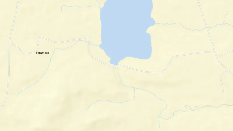 Road map of Armenia Dam reservoir, Free State, South Africa