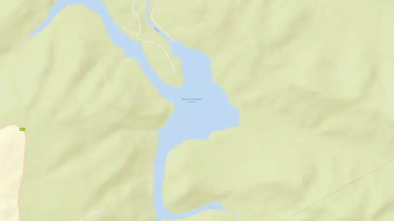 Road map of Blyderivierpoort Dam reservoir, Mpumalanga, South Africa