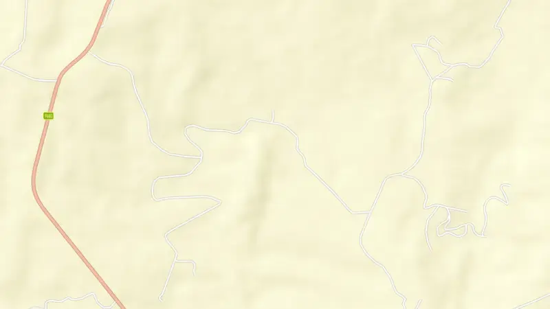 Road map of Da Gama Dam reservoir, Mpumalanga, South Africa