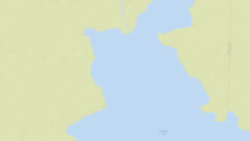 Road map of Darlington Dam reservoir, Eastern Cape, South Africa