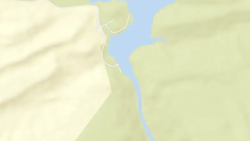 Road map of Gamkapoort Dam reservoir, Western Cape, South Africa