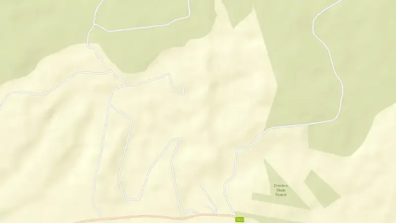 Road map of Gubu Dam reservoir, Eastern Cape, South Africa