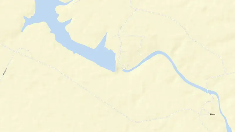 Road map of Impofu Dam reservoir, Eastern Cape, South Africa