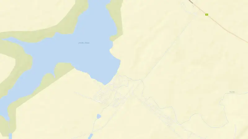 Road map of Jericho Dam reservoir, Mpumalanga, South Africa