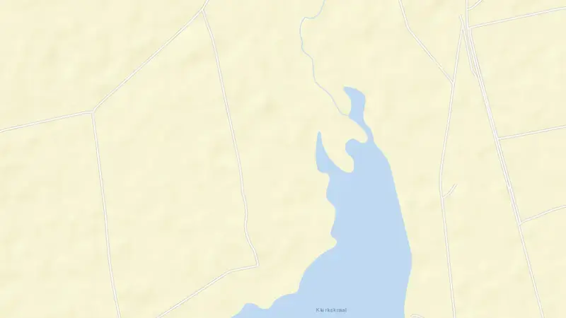 Road map of Klerkskraal Dam reservoir, North West, South Africa