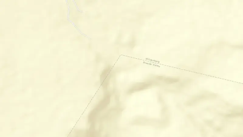 Road map of Lakenvallei Dam reservoir, Western Cape, South Africa
