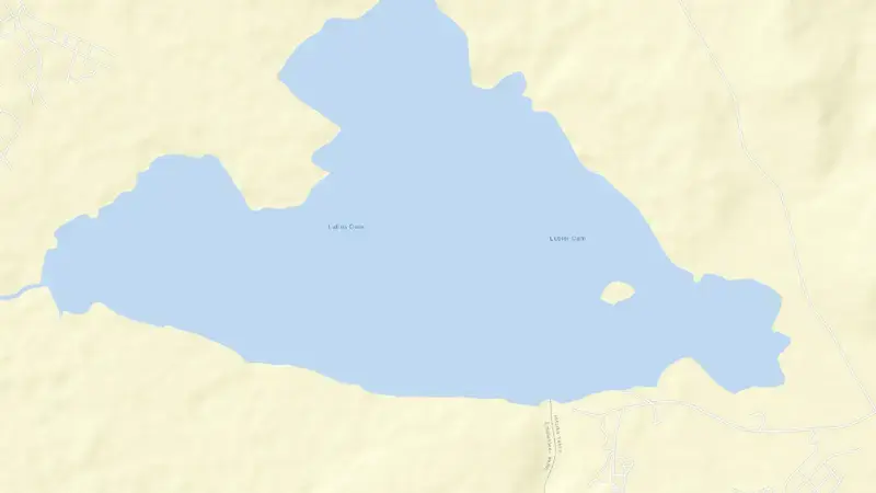 Road map of Lubisi Dam reservoir, Eastern Cape, South Africa