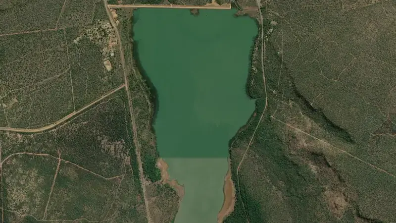 Satellite view of Marico-Bosveld Dam reservoir, North West, South Africa