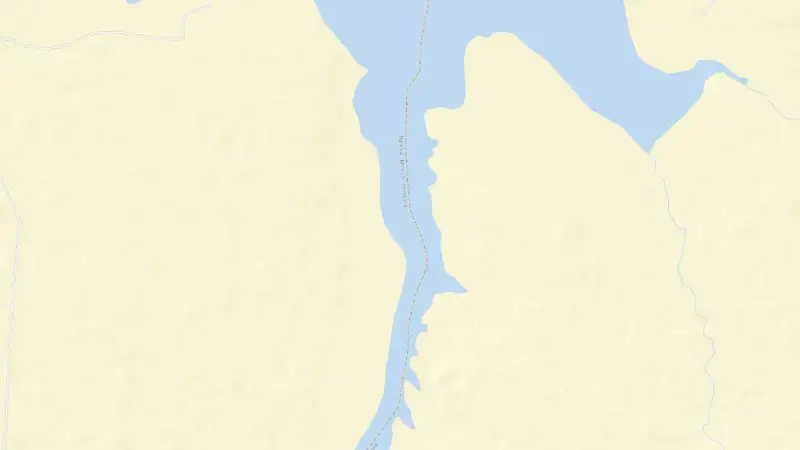 Road map of Molatedi Dam reservoir, North West, South Africa